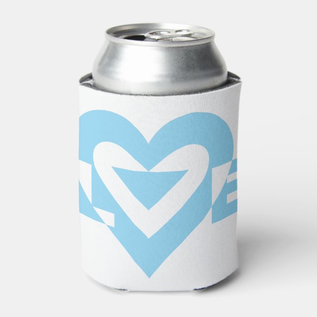 Rafraîchisseur Pour Canette Graphique d'amour cool, Bleu (Can devant)
