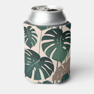 Rafraîchisseur Pour Canette Gras Green Monstera Feuilles Tropical Jungle