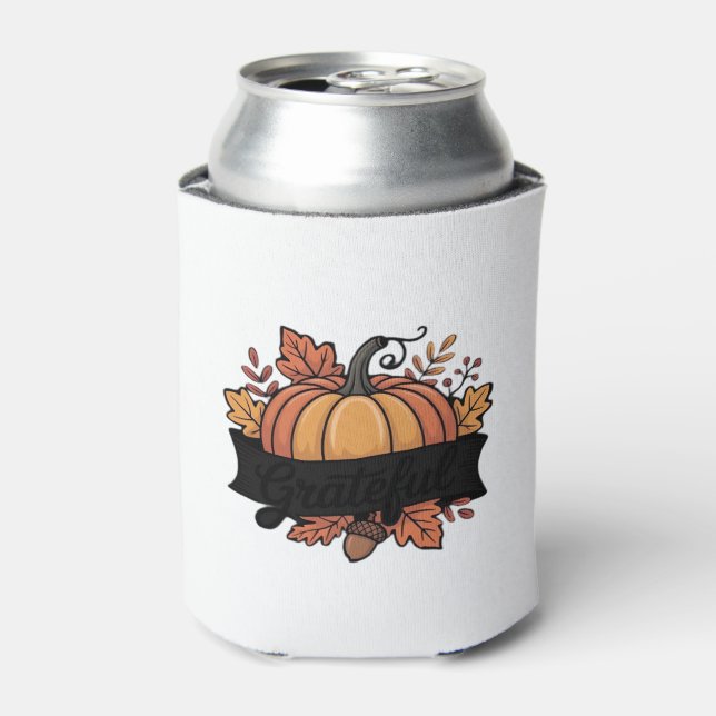 Rafraîchisseur Pour Canette Gratuit Citrouille Automne Feuilles Design Classiq (Can devant)