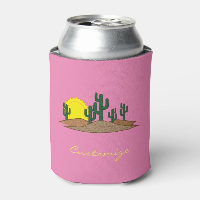 Rafraîchisseur Pour Canette Green Saguaro Cactus Desert Sunrise Thunder_Cove (Can devant)