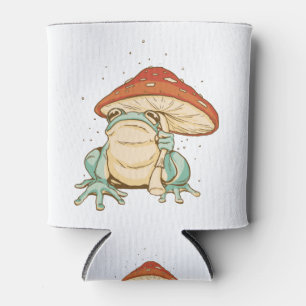 Rafraîchisseur Pour Canette Grenouille Cottagecore avec champignon