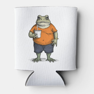 Rafraîchisseur Pour Canette Grenouille paresseuse drôle