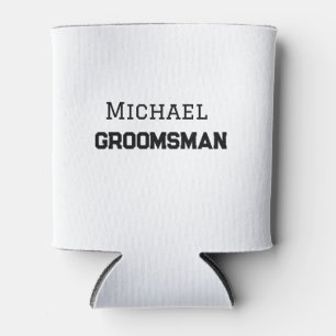 Rafraîchisseur Pour Canette Groomsman simple minimal ajouter nom moderne mascu