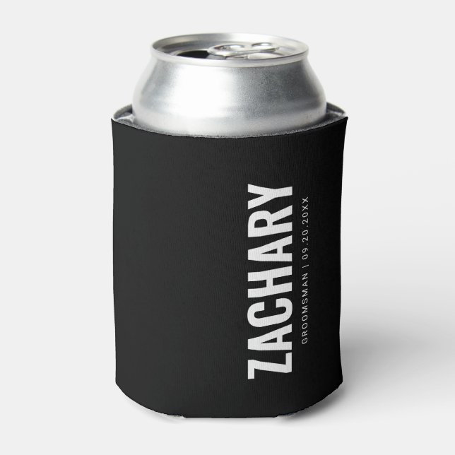 Rafraîchisseur Pour Canette Groomsmen Cadeaux Masculine mariage fête Meilleur  (Can devant)