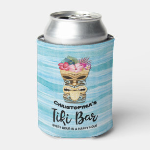 Rafraîchisseur Pour Canette Groomsmen Monogramme Tiki Bar Bachelor Party