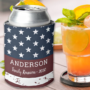 Rafraîchisseur Pour Canette Grunge American Flag Famille patriotique personnal