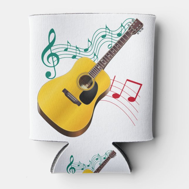 Rafraîchisseur Pour Canette guitarras con notas musicales (Devant)