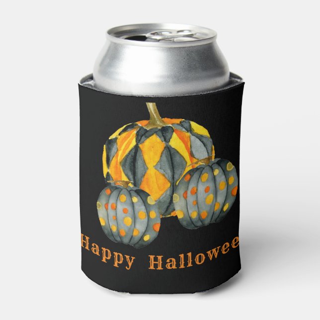 Rafraîchisseur Pour Canette Halloween Citrouille décoré personnalisable (Can devant)