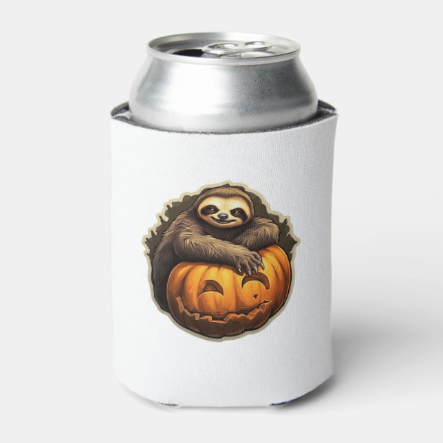 Rafraîchisseur Pour Canette Halloween classique à thème Sloth T-shirt (Can devant)