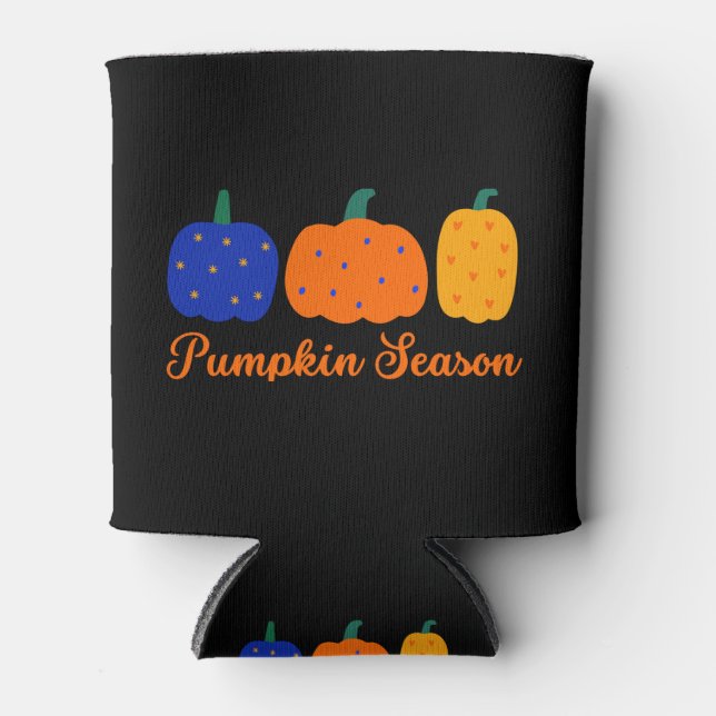 Rafraîchisseur Pour Canette Halloween de la saison citrouille (Devant)