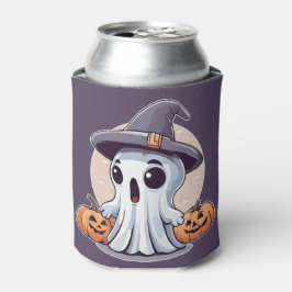 Rafraîchisseur Pour Canette Halloween : Fantôme aux citrouilles.