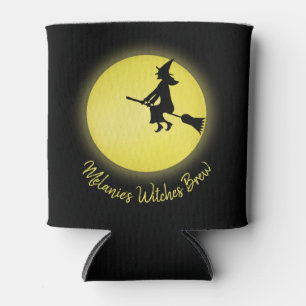 Rafraîchisseur Pour Canette Halloween Flying Witch Pleine lune Whimsical