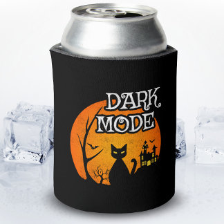 Rafraîchisseur Pour Canette Halloween noir chat lune drôle mode foncé Humour