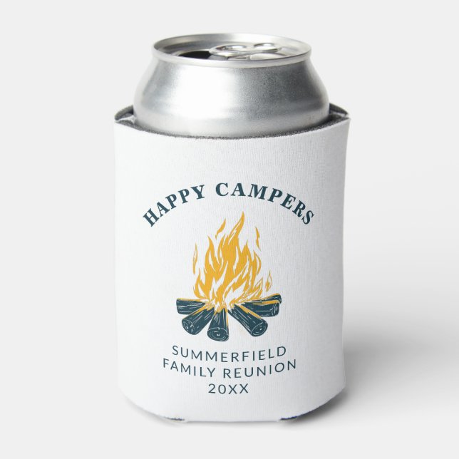 Rafraîchisseur Pour Canette Happy Campers Vacation Famille Voyage Camping sur  (Can devant)