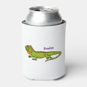 Rafraîchisseur Pour Canette Happy green iguana cartoon