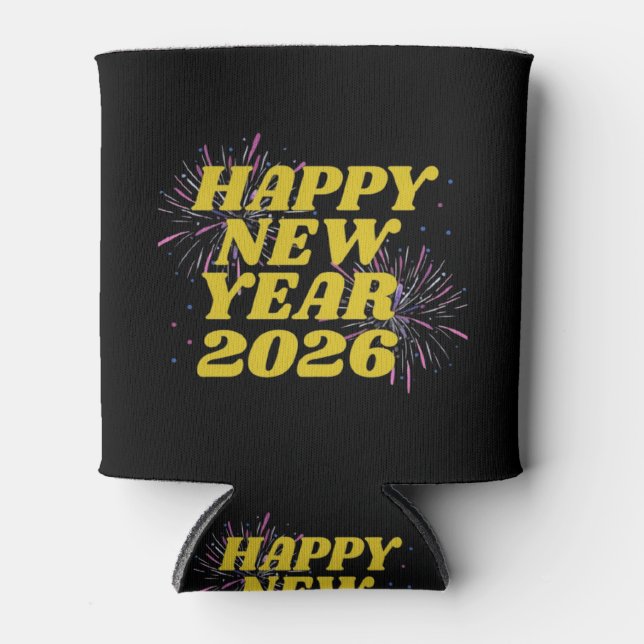 Rafraîchisseur Pour Canette Happy New Year 2026 (Devant)