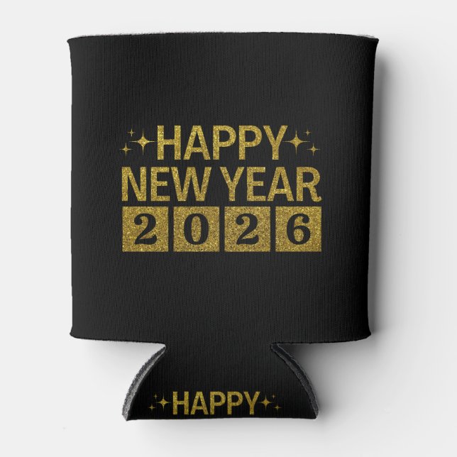 Rafraîchisseur Pour Canette Happy New Year 2026 (Devant)
