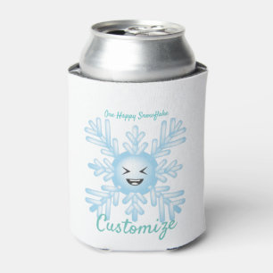 Rafraîchisseur Pour Canette Happy Snowflake Emoticon Thunder_Cove 