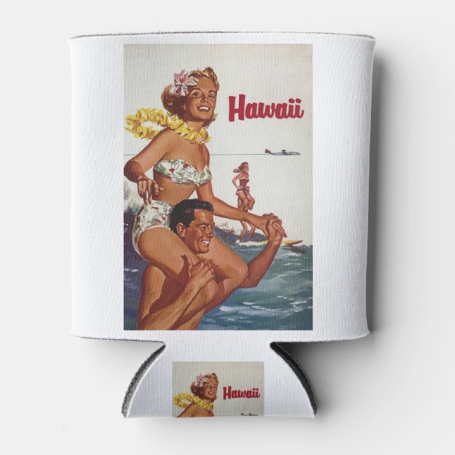 Rafraîchisseur Pour Canette Hawaii Travel Art (Devant)