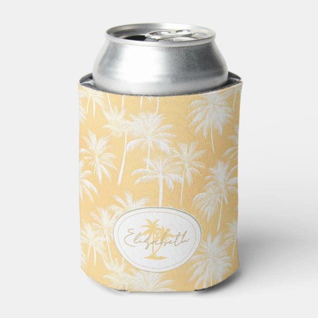 Rafraîchisseur Pour Canette Hawaiian Palm Tree Silhouette Motif Gold ID1093 (Can devant)