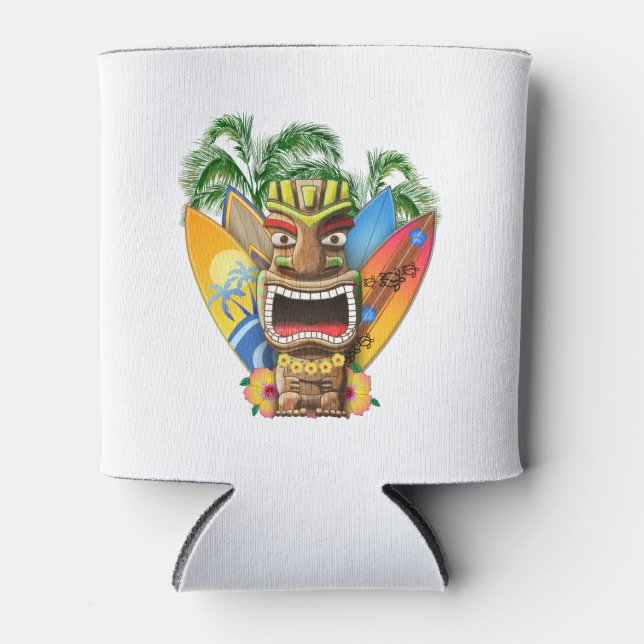 Rafraîchisseur Pour Canette Hawaiian Tiki Surf (Devant)