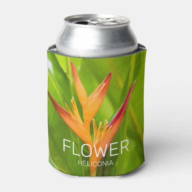 Rafraîchisseur Pour Canette Heliconia Fleurs Plante Botanique Jardin Design (Can devant)