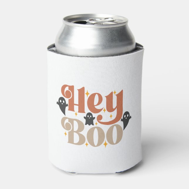 Rafraîchisseur Pour Canette Hey Boo Boho Halloween Hey Boo Ghost (Can devant)