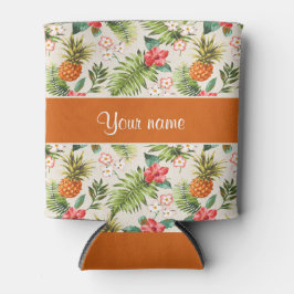 Rafraîchisseur Pour Canette Hibiscus d'ananas et Fronds de palme