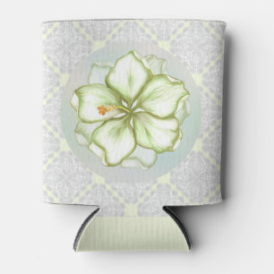 Rafraîchisseur Pour Canette Hibiscus & dentelle BLANC