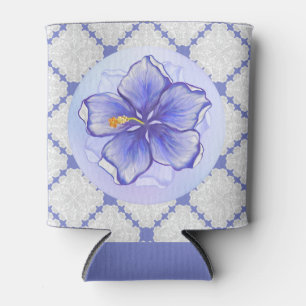 Rafraîchisseur Pour Canette Hibiscus & dentelle BLEU