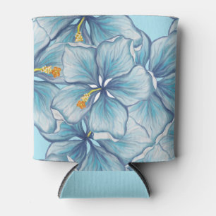 Rafraîchisseur Pour Canette Hibiscus & dentelle TURQUOISE
