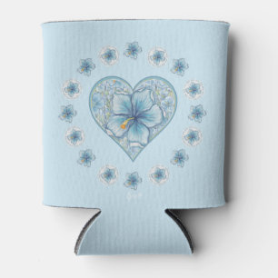 Rafraîchisseur Pour Canette Hibiscus & dentelle TURQUOISE