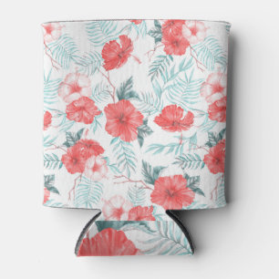 Rafraîchisseur Pour Canette Hibiscus Tropical Palm Imprimer sans fil