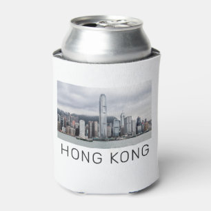 Rafraîchisseur Pour Canette Hong Kong Island Skyline Retro Cityscape Vintage