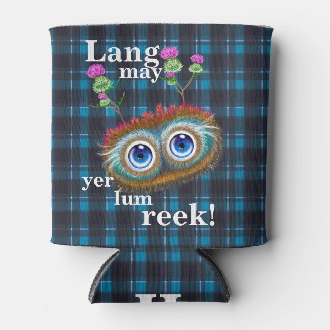 Rafraîchisseur Pour Canette Hoots Toots Haggis. Sagesse écossaise. (Devant)