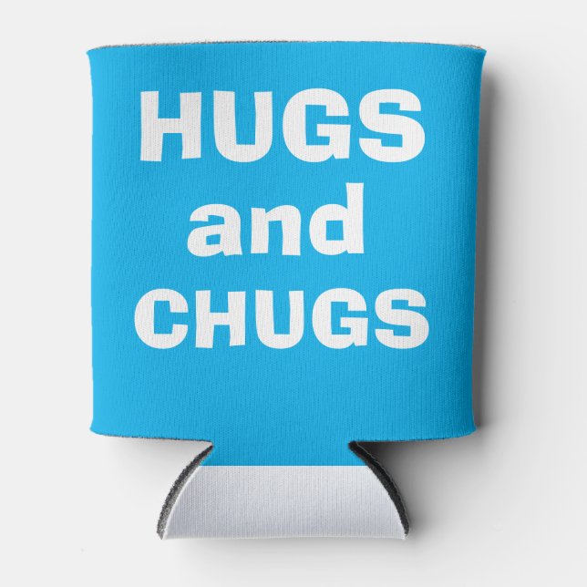 Rafraîchisseur Pour Canette Hugs et Chugs peuvent refroidir, baby shower peut  (Devant)