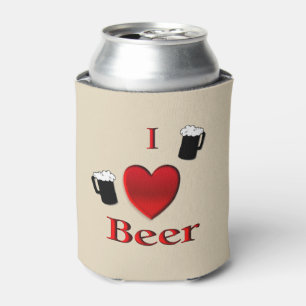 Rafraîchisseur Pour Canette I Heart Beer Design