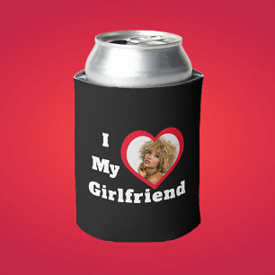 Rafraîchisseur Pour Canette I Love My Girlfriend Base Photo personnalisée