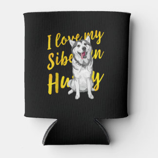 Rafraîchisseur Pour Canette I Love My Siberian Husky | Dog Lover