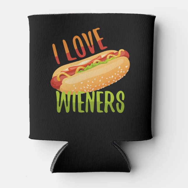 Rafraîchisseur Pour Canette I Love Wieners (Devant)