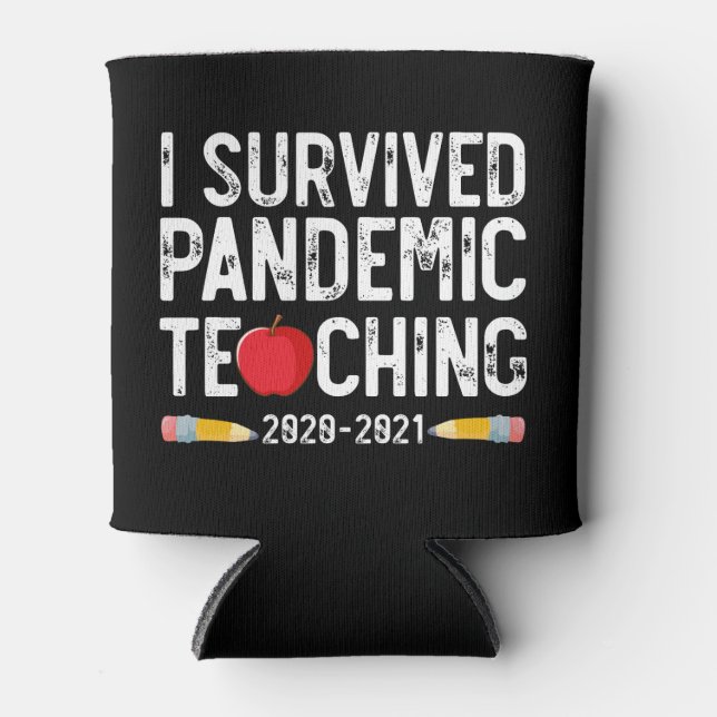 Rafraîchisseur Pour Canette I Survived Pandemic Teaching 2020 2021 Apple (Devant)
