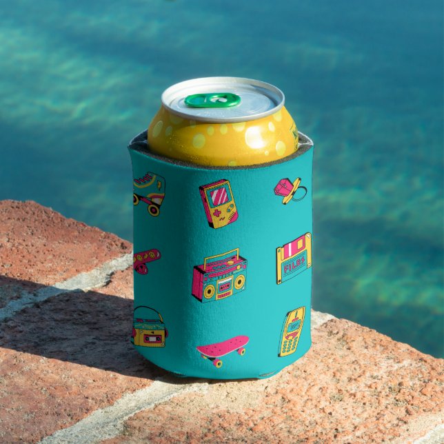 Rafraîchisseur Pour Canette Iconic 90's - thème rétro amusant (Piscine in situ)