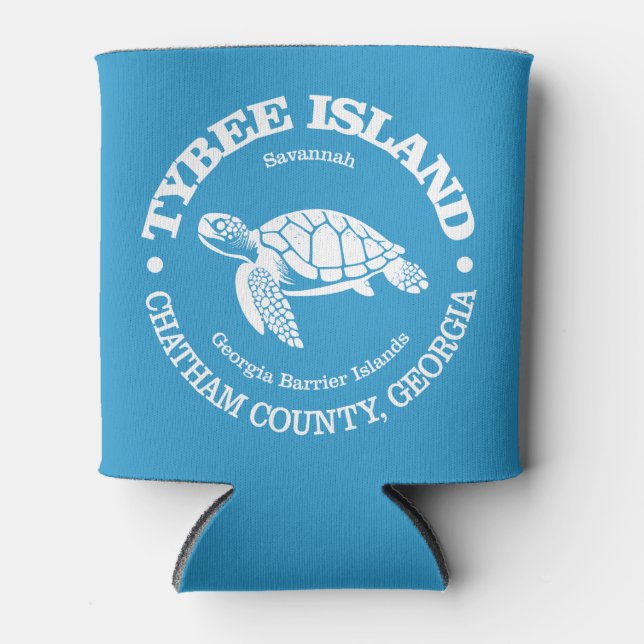 Rafraîchisseur Pour Canette Île de Tybee (tortue de mer) (Devant)