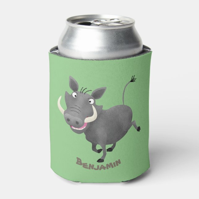 Rafraîchisseur Pour Canette Illustration amusante d'un cochon de phacochère af (Can devant)