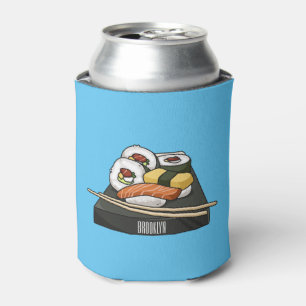 Rafraîchisseur Pour Canette Illustration de cartoon de sushi