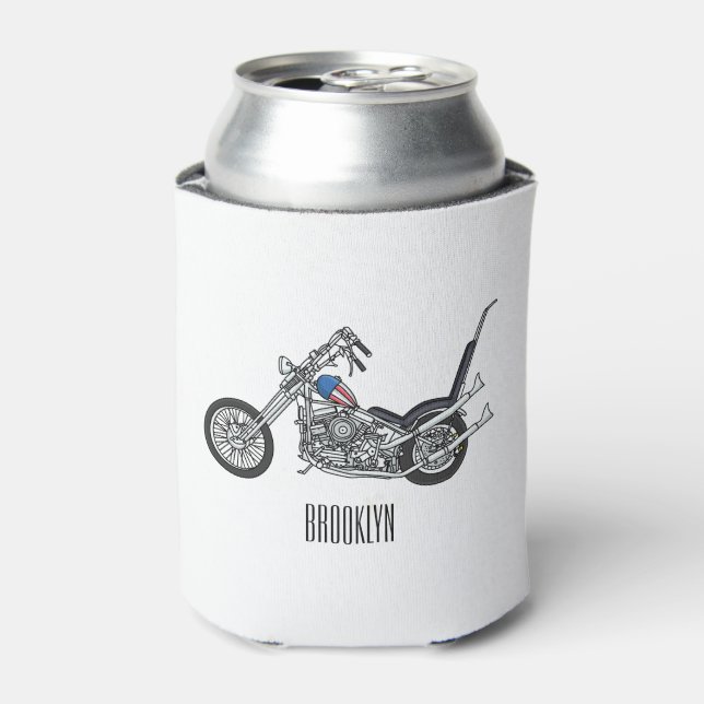 Rafraîchisseur Pour Canette Illustration de Chopper Motorcycle 1950 (Can devant)
