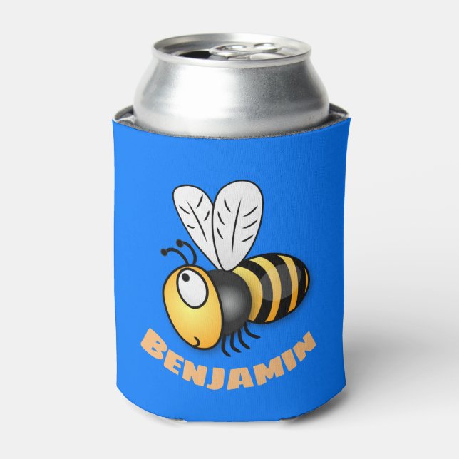 Rafraîchisseur Pour Canette Illustration de dessin animé d'abeilles joyeux (Can devant)
