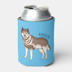 Rafraîchisseur Pour Canette illustration de dessin animé de husky sibérien