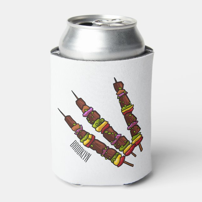 Rafraîchisseur Pour Canette Illustration de dessin animé Kebab ou kabob (Can devant)