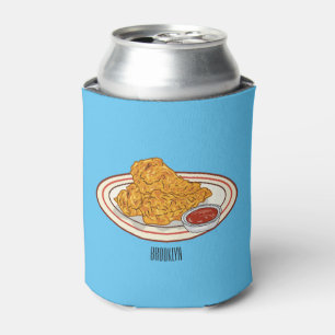 Rafraîchisseur Pour Canette Illustration de dessin animé sur le poulet frit